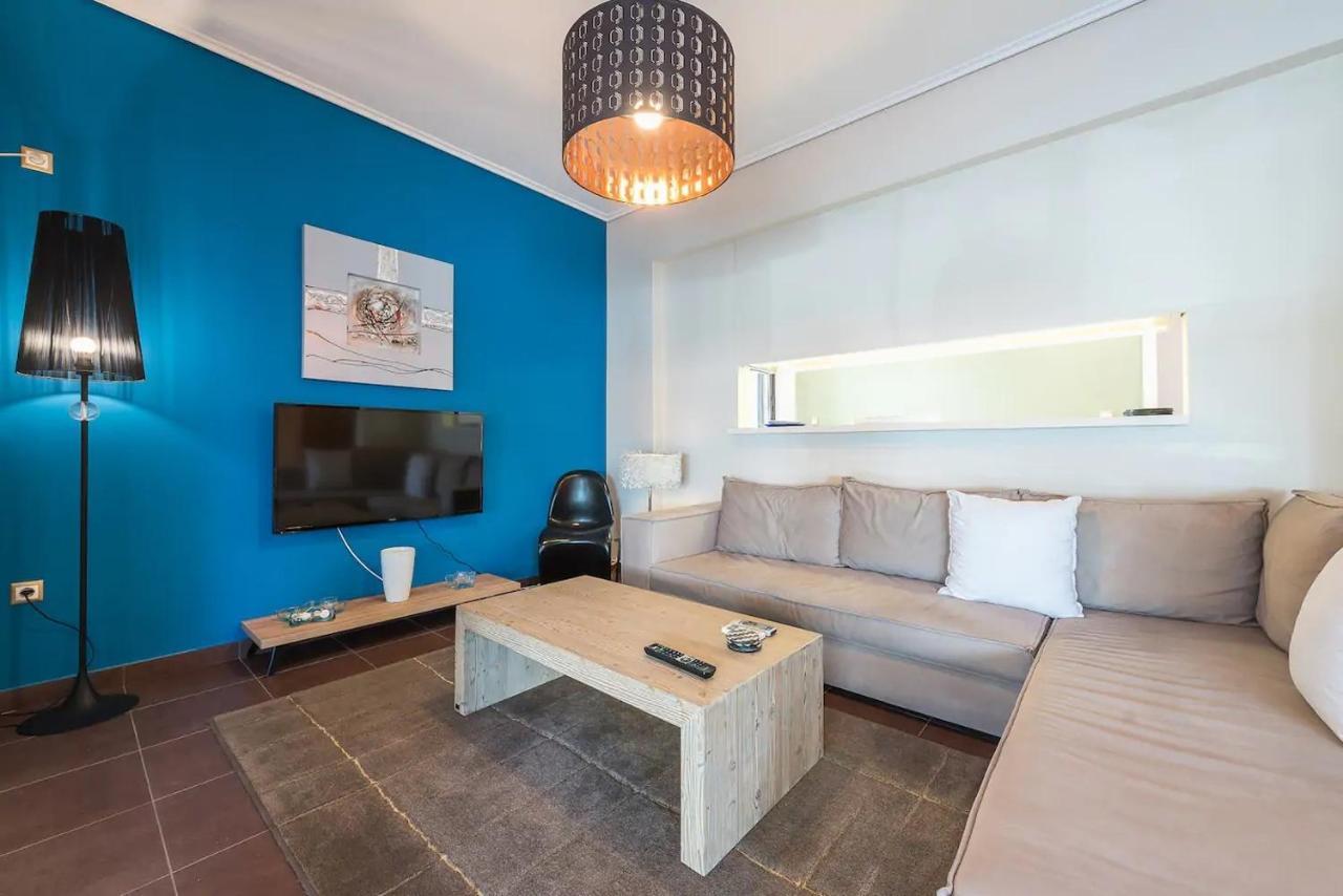 Glyfada Glass-Walled Designed Apt Aten Exteriör bild