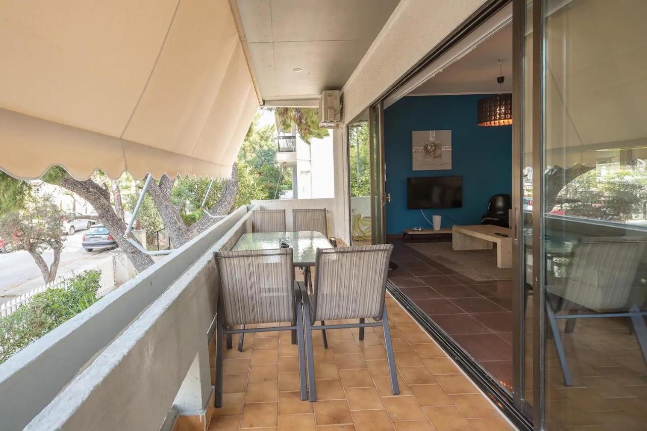 Glyfada Glass-Walled Designed Apt Aten Exteriör bild