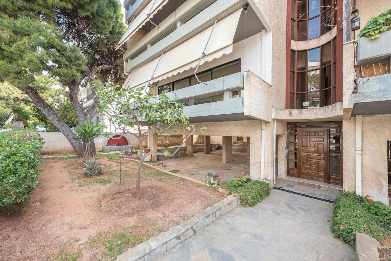 Glyfada Glass-Walled Designed Apt Aten Exteriör bild