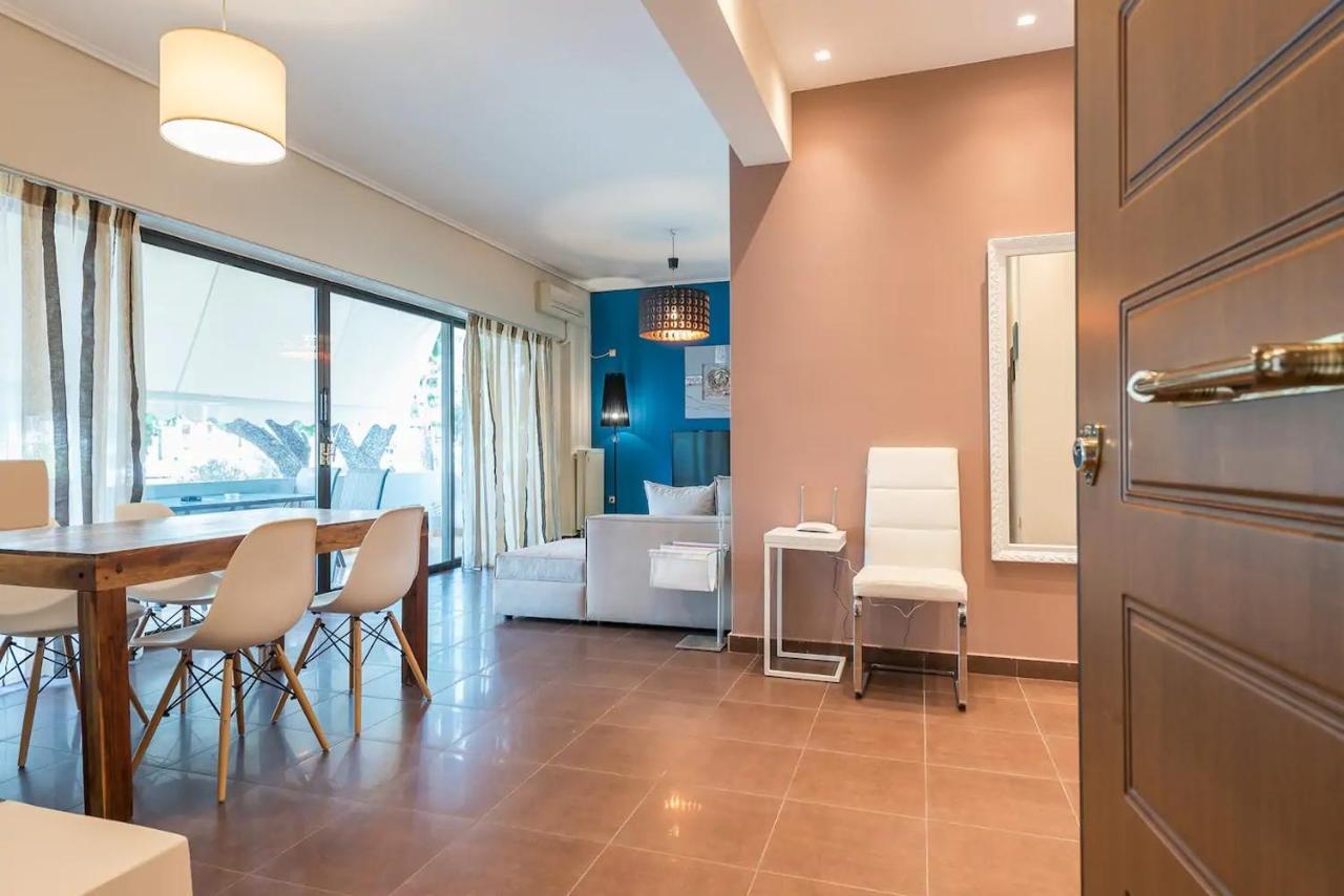 Glyfada Glass-Walled Designed Apt Aten Exteriör bild
